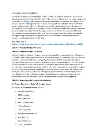 IoT Analytics Market