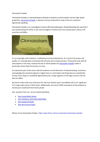 clonazolam powder