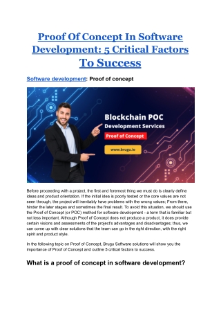 Proof Of Concept In Software Development_ 5 Critical Factors To Success