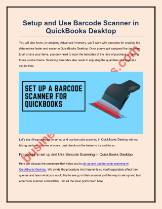 Newer Setting up and using barcodes scanner in QuickBooks