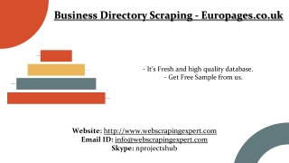 Business Directory Scraping - Europages.co.uk