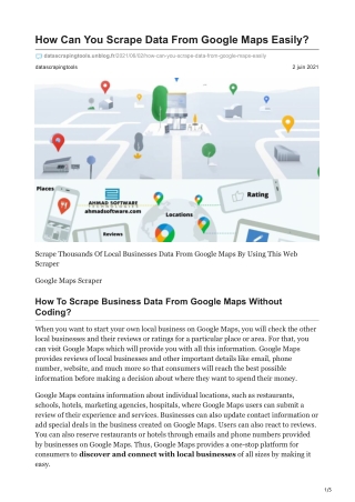 How can I scrape business data from Google Maps?
