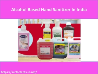 Alcohol Based Hand Sanitizer Manufacturers India