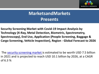 Security Screening Market worth $10.1 billion by 2026