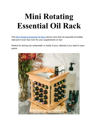 Mini Rotating Essential Oil Rack