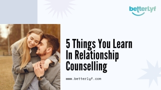 5 Things You Learn In Relationship Counselling