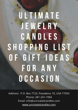 gift ideas for any occasion | Candles With jewelry Hidden Inside