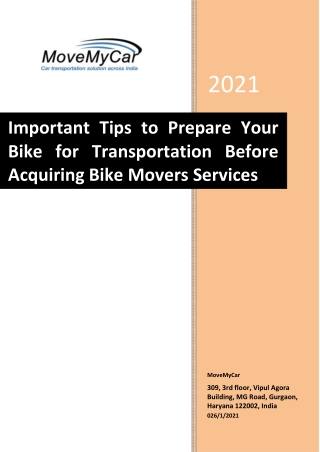 We Provide the best Best Bike Packers and Movers in Ghaziabad