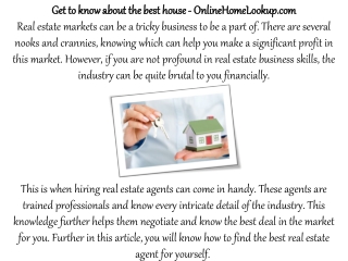 Get to know about the best house - OnlineHomeLookup