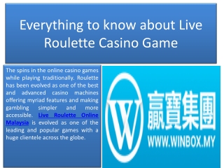 Everything to know about Live Roulette Casino Game