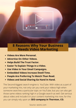 8 Reasons Why Your Business Needs Video Marketing