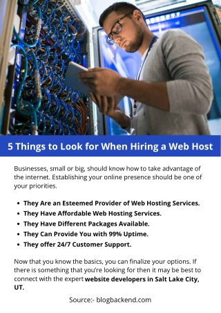 5 Things to Look for When Hiring a Web Host