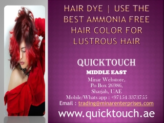 Hair Dye | Use The Best Ammonia Free Hair Color For Lustrous Hair