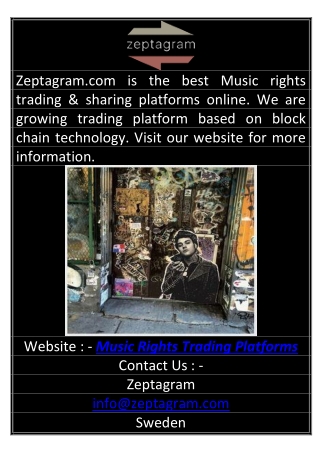 Music Rights Trading & Sharing Platforms  Zeptagram.com