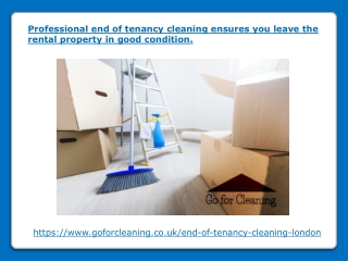 Professional end of tenancy cleaning ensures you leave the rental property