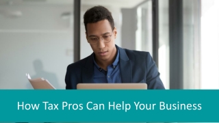 How Tax Pros Can Help Your Business