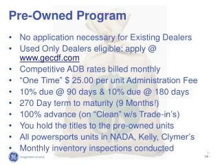 Pre-Owned Program