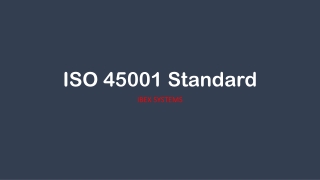 ISO 45001 Standard