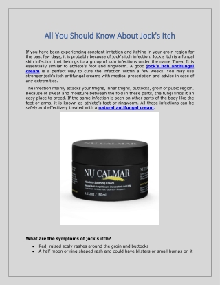 All You Should Know About Jock's Itch