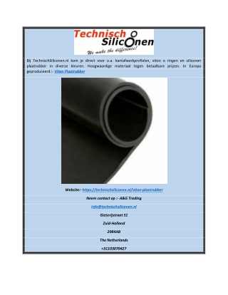 Viton Plaatrubber | Technischsiliconen.nl