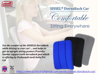 SISSEL DorsaBack Car | Pushpanjali medi India  Pvt Ltd