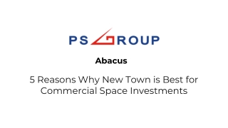 Abacus- 5 Reasons Why New Town is Best for Commercial Space Investments