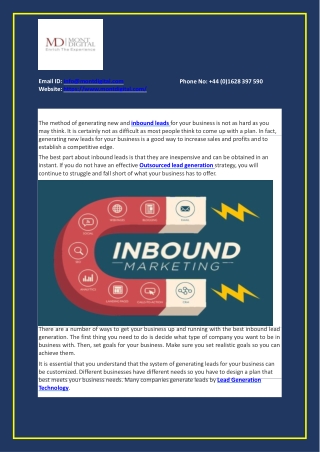 What are Inbound Leads