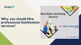 why you should hire a professional sanitization service