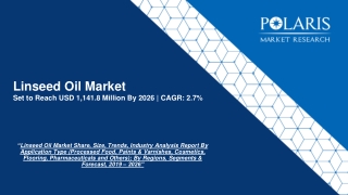 Linseed Oil Market