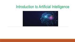 Introduction to Artificial Intelligence