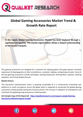 Global Gaming Accessories Market   Size, Share ,Companies, Countries, Types