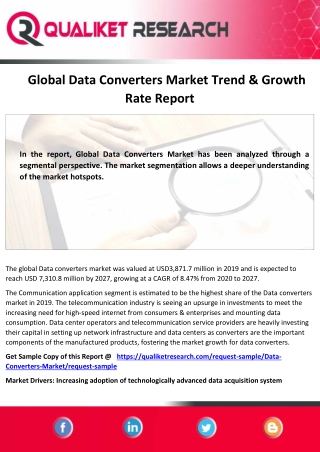 Data Converters Market  Top Vendors, Growth ,Application, Future Growth