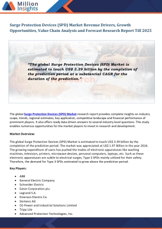 Surge Protection Devices (SPD) Market