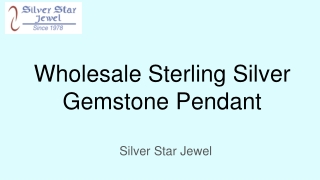 Wholesale Sterling Silver Gemstone Pendant