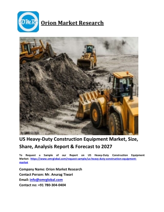 US Heavy-Duty Construction Equipment Market Trends, Size, Competitive Analysis a