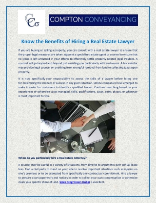 Know the Benefits of Hiring a Real estate lawyer Dubai