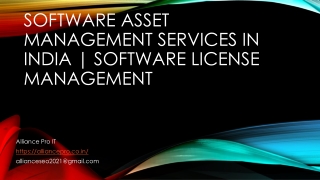 software asset management services in India - software license management