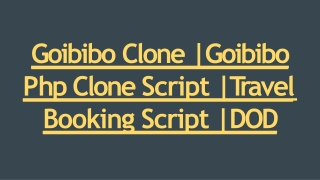 Readymade Goibibo Clone Script - DOD IT Solutions
