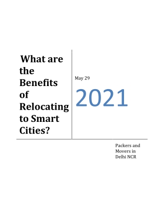 What are the Benefits of Relocating to Smart Cities