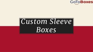 Custom Sleeve Boxes