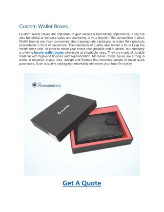 Custom Wallet Boxes-Sachet Display Boxes