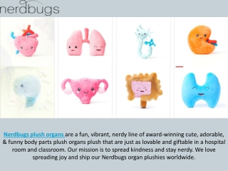 Cute, Funny, & Adorable Body Parts Plush Organs-Nerdbugs Plush Organs & Nerdbug
