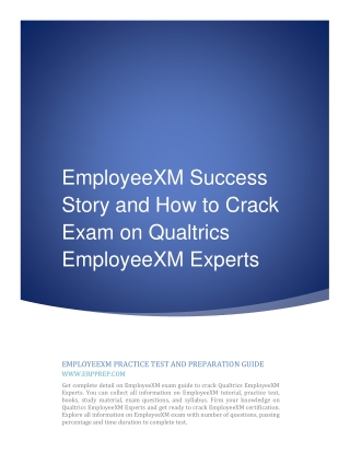 EmployeeXM Success Story and How to Crack Exam on Qualtrics EmployeeXM Experts