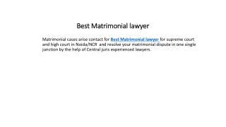 Best Matrimonial lawyer