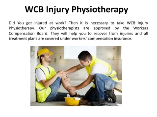 WCB Injury Physiotherapy