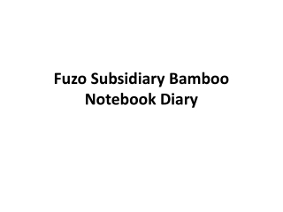 Fuzo Subsidiary Bamboo Notebook Diary