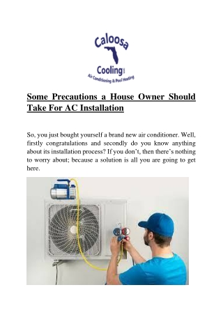 AC Installation in Fort Myers | Caloosacooling