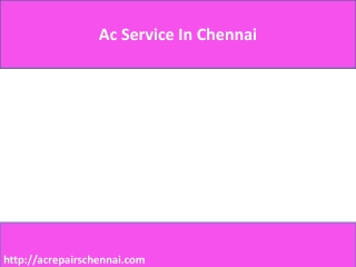 Ac Service Centre In Chennai