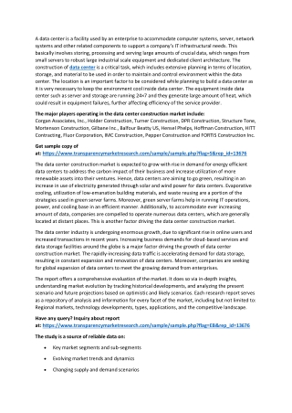 Data Center Construction Market