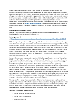 Mobile In-app Engagement Analytics Market